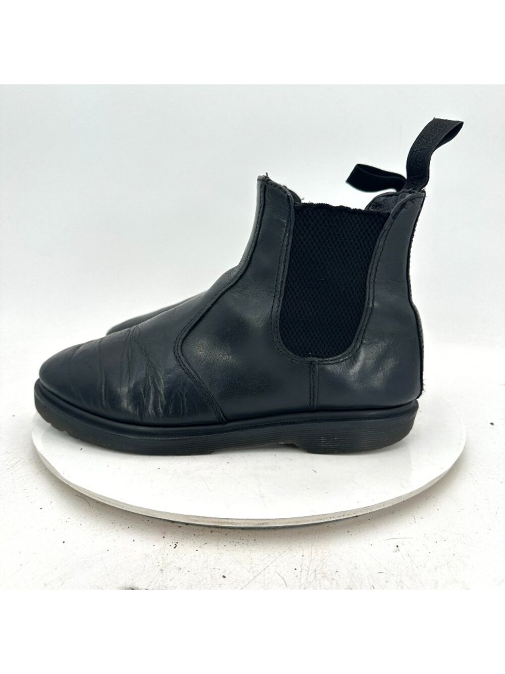 Dr Martens Women Size 8 2976 Black Leather Side Elastic Pull On Chelsea Boot